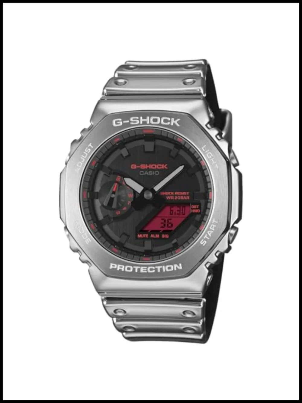 G-Shock Fine Metallic Octagonal Analog-Digital Quartz Watch 200m Water Resistant